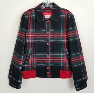 Pendleton Wool Plaid Jacket Thinslate Quilt Lining Missing Size M/L Bust 41